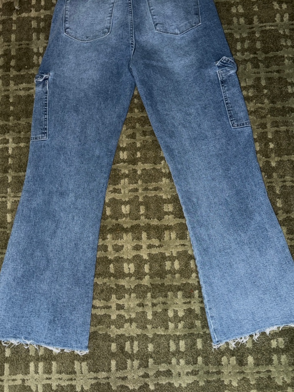 KanCan Medium Blue Cargo Flare Jeans Size 13 30 - Picture 8 of 8